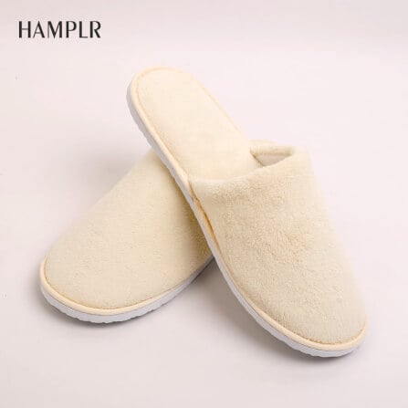 รองเท้าสลิปเปอร์ HAMPLR ขนแกะเทียม สีเบจ Free Size_0